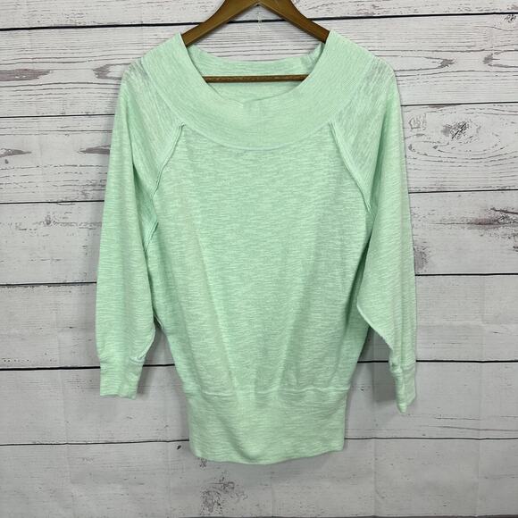 We The Free Womens Top Tunic XS Mint Green Boxy Textured Basic Minimalist - Picture 1 of 11